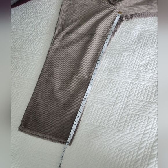 LOFT The straight crop high rise corduroy Frey hem pants - Picture 14 of 16